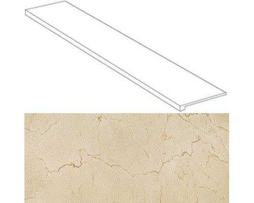 S.S. Cream Scalino laterale sx 33x120 / С.С. Крим Ступень Угловая 33х120 Лс