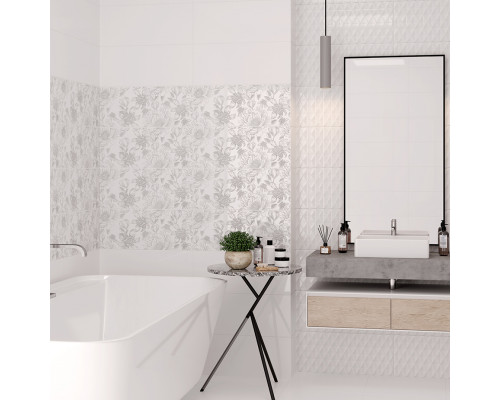 Плитка облицовочная Gracia Ceramica Blum белая 1 600x250x9 мм