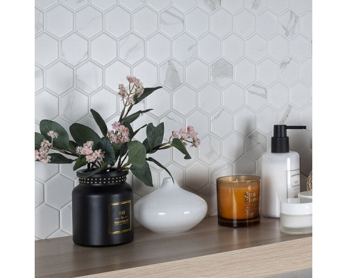 Мозаика Starmosaic Hexagon серая керамическая 278х265х6 мм матовая