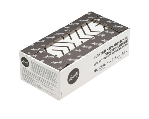 Плитка облицовочная Lavelly Skandi Lines белая 400x200x8 мм