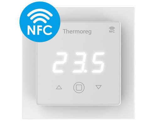 Терморегулятор электронный сенсорный для теплого пола Thermo TI-700 NFC белый с поддержкой NFC