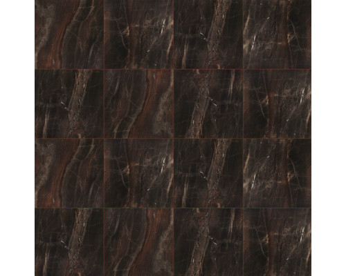 Керамогранит Laparet Electra Brown коричневый полированный 600х600х8 мм