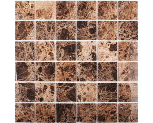 Мозаика, нат. мрамор Classic DARK EMPERADOR POLISHED 48x48