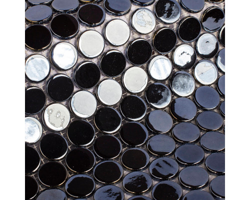 Стеклянная мозаика Circle 6005 Black BR