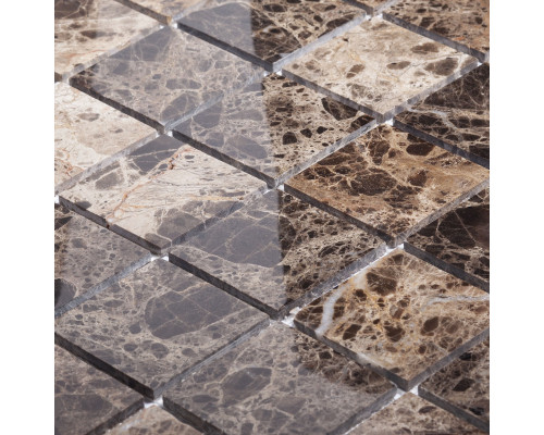 Мозаика, нат. мрамор Classic DARK EMPERADOR POLISHED 48x48