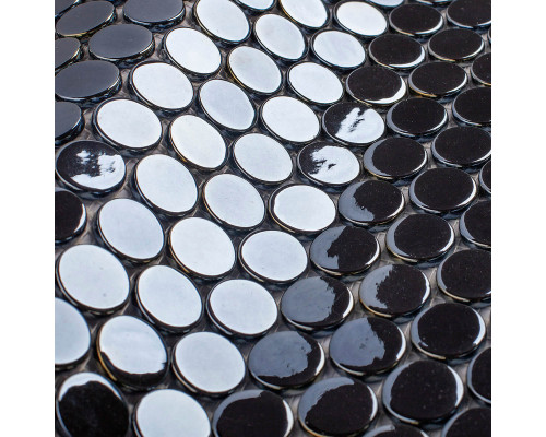 Стеклянная мозаика Circle 6005 Black BR