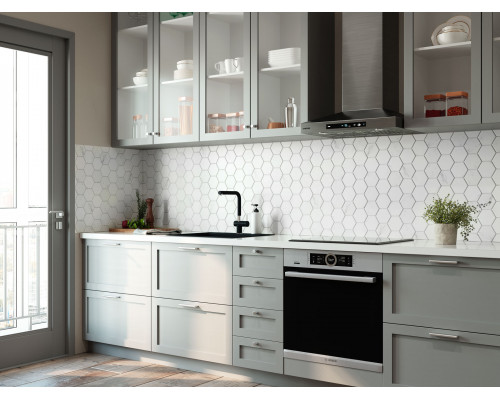 Керамическая мозаика Geometry Hexagon big Carrara Matt 95x110