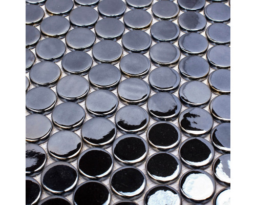 Стеклянная мозаика Circle 6005 Black BR