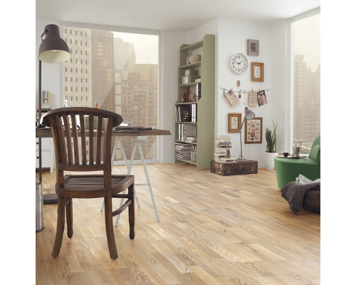 Паркетная доска Tarkett Samba Oak Helado дуб эладо 1,307 кв.м 12,5 мм трехполосная брашированная