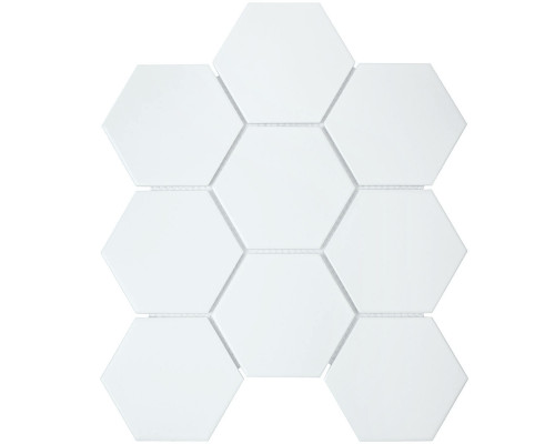 Керамическая мозаика Geometry Hexagon Big White Matt 95x110