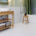 Керамическая мозаика Geometry Hexagon Big White Matt 95x110