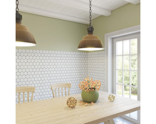 Керамическая мозаика Geometry Hexagon Big White Matt 95x110