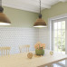 Керамическая мозаика Geometry Hexagon Big White Matt 95x110