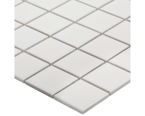 Мозаика Starmosaic White Matt белая керамическая 306х306х6 мм матовая