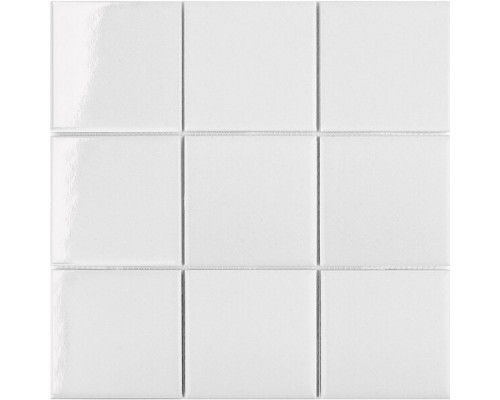 Мозаика Starmosaic белая керамическая 300х300х6 мм глянцевая