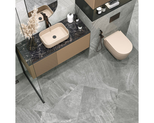 Керамогранит New Trend Rock серый карвинг 600x600x9,5 мм