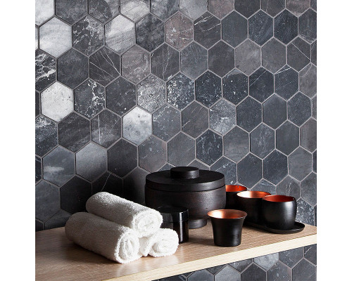 Мозаика, нат. мрамор Hex HEXAGON VBsP 64x74
