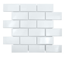Керамическая мозаика Brick & Metro Brick White Glossy 45x95