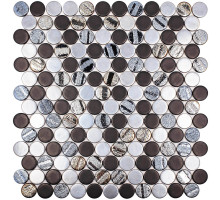 Стеклянная мозаика Circle AQUA BLACK MIX