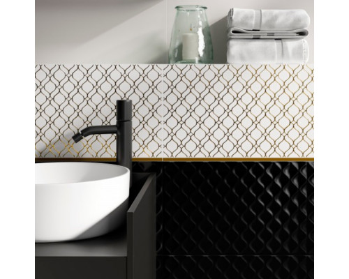 Плитка облицовочная Cersanit Deco черная 598x298x9 мм