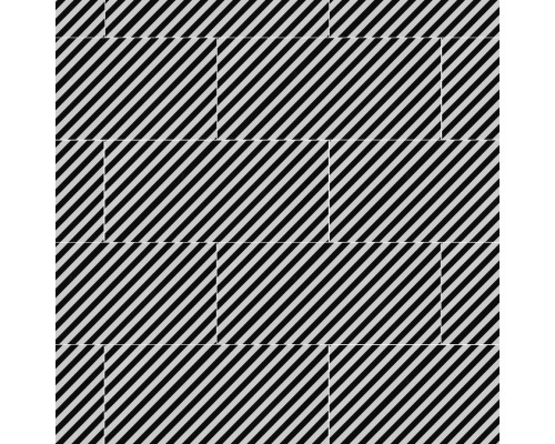 Плитка декор Cersanit Evolution диагонали черно-белая 440x200x8,5 мм