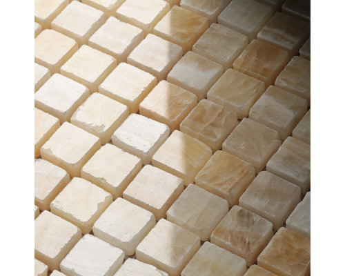 Мозаика Mir Mosaic Natural Adriatica желтая из натурального камня 305х305х7 мм глянцевая