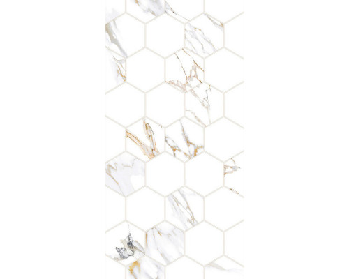 Плитка облицовочная Alma Ceramica Dublin белая геометрия 500x249x8,5 мм