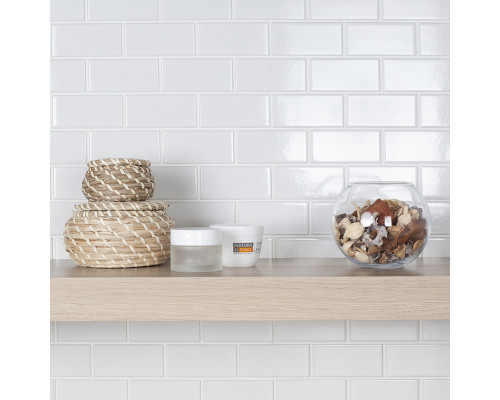 Мозаика Starmosaic Brick White Glossy белая керамическая 295х291х6 мм глянцевая