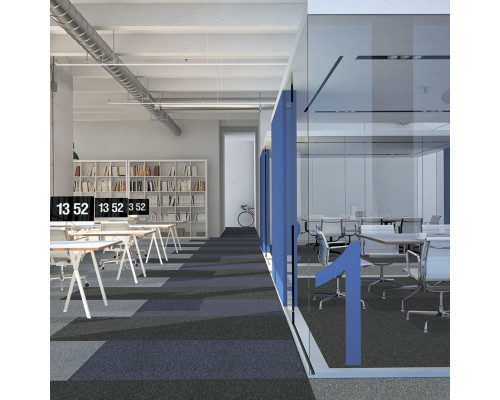 Ковровая плитка Tarkett SKY ORIG PVC 346-86 темно-серый 5 кв.м 0,5х0,5 м