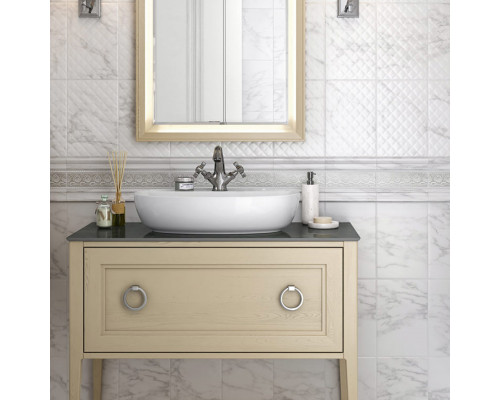 Плитка багет Кerama Marazzi Брера белая 200x50x7 мм