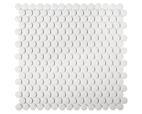 Противоскользящая мозаика  Non-Slip Penny Round White Antislip