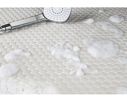 Противоскользящая мозаика  Non-Slip Penny Round White Antislip