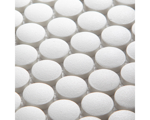 Противоскользящая мозаика  Non-Slip Penny Round White Antislip