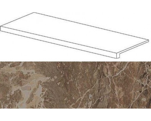 Privilege Moka Scalino Frontale 33x120/Привиледж Мока Ступень 33х120