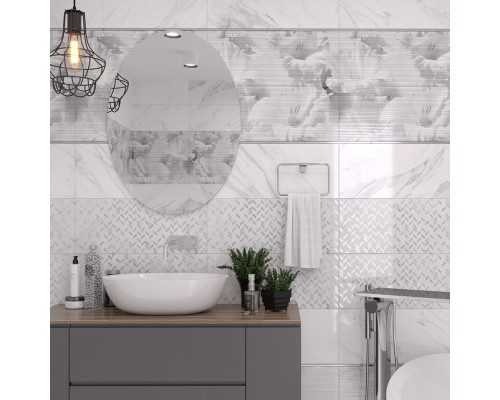 Плитка облицовочная Gracia Ceramica Celia белая 600x250x9 мм