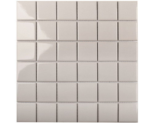 Керамическая мозаика 5x5 см Grey Glossy 48x48