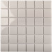 Керамическая мозаика 5x5 см Grey Glossy 48x48