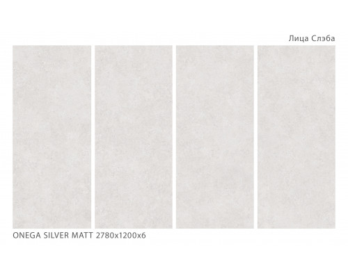 Керамический слэб Matt ONEGA SILVER MATT 2780х1200х6мм
