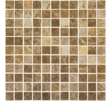 Мозаика Mir Mosaic Natural i-Tilе светло-коричневая из натурального камня 298х298х4 мм глянцевая