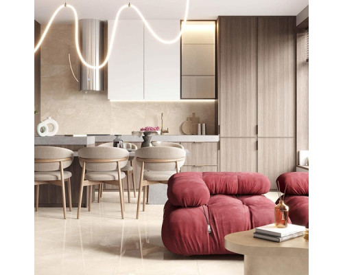 Керамогранит Laparet Carnico Beige бежевый полированный 1200х600х10 мм