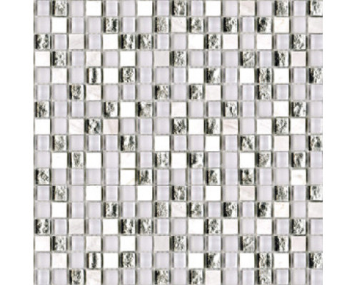 Мозаика из натурального камня и стекла ETERNITY White (1,5х1,5) 29,7х29,7 см