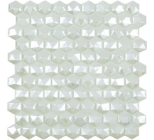 Стеклянная мозаика Hexagon DIAMOND 350D WHITE