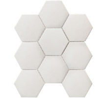 Противоскользящая мозаика  Non-Slip Hexagon Big White Antislip 95x110