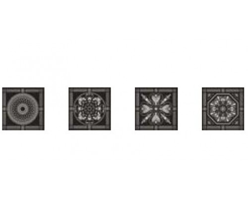 Плитка 5x5 Glass N4 Классик ВставкаСереб K947150
