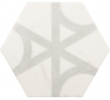 Плитка керамическая напольная CARRARA Hexagon Flow 17,5x20 см