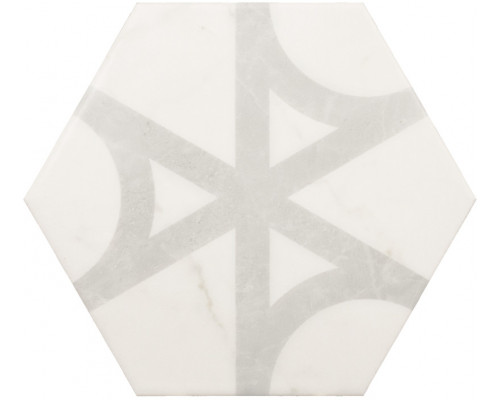Плитка керамическая напольная CARRARA Hexagon Flow 17,5x20 см