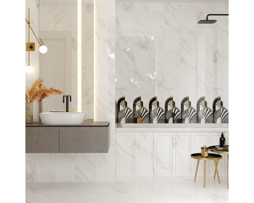 Плитка бордюр Gracia Ceramica Ceramic белая 250x60x8 мм
