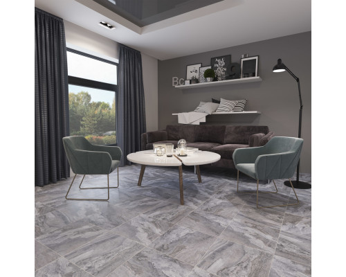 Керамогранит Gracia Ceramica Volterra Grey серый 450х450х8 мм