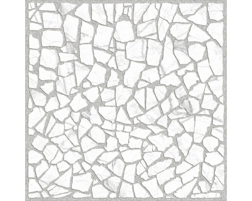 Керамогранит Alma Ceramica Laurent белый мозаика 600x600x9 мм