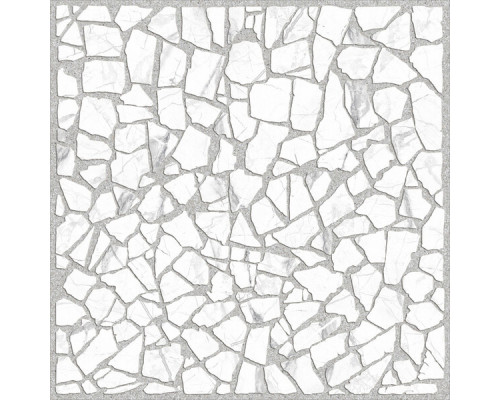 Керамогранит Alma Ceramica Laurent белый мозаика 600x600x9 мм
